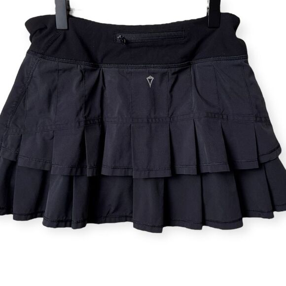 Lululemon Iviva Girls Ruffle Tennis Golf Skirt Skort Biker Shorts - Picture 2 of 7